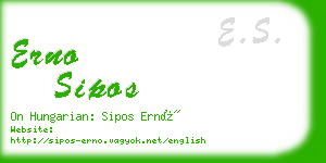 erno sipos business card